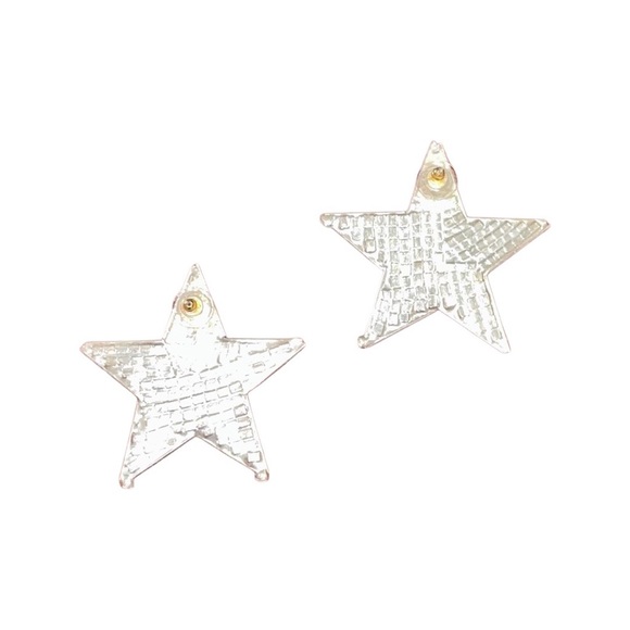 “TEX” Rhinestone Star Earrings - Picture 3 of 3